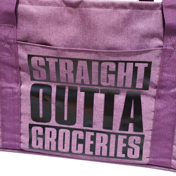 "STRAIGHT OUTTA GROCERIES" Multipurpose Tote - Picture 5 of 13